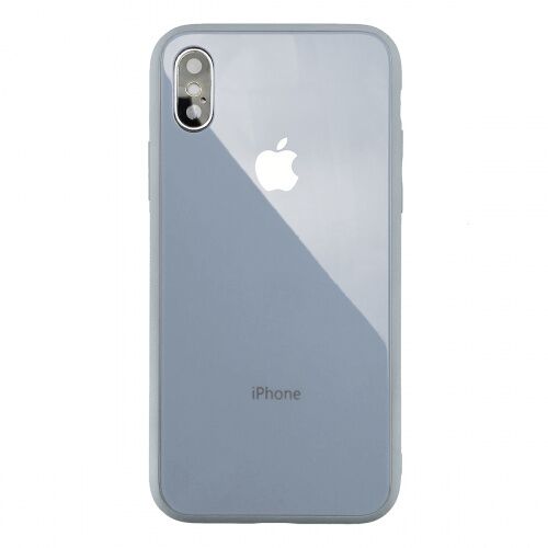 Чехол накладка xCase на iPhone XS Max Glass Pastel Case Logo mist blue - UkrApple