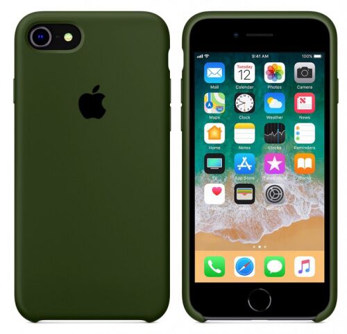 Чехол накладка xCase на iPhone 7/8/SE 2020 Silicone Case Olive: фото 2 - UkrApple