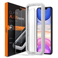 Защитное стекло Spigen для Apple iPhone 11/XR AlignMaster Glas tR (2 pack), Clear