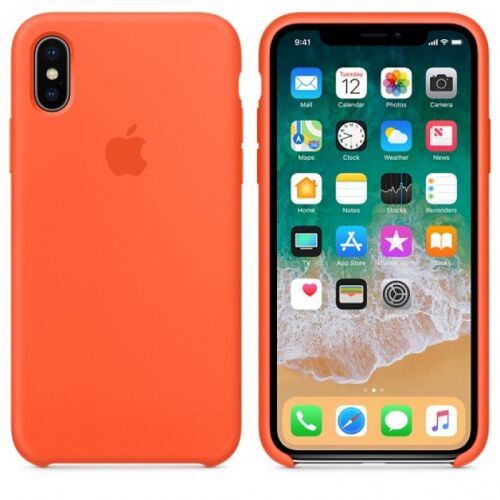 Чехол накладка xCase для iPhone XS Max Silicone Case оранжевый: фото 2 - UkrApple