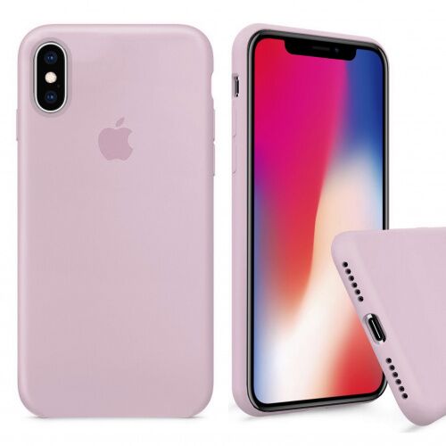 Чехол накладка xCase для iPhone XS Max Silicone Case Full бледно-розовый - UkrApple
