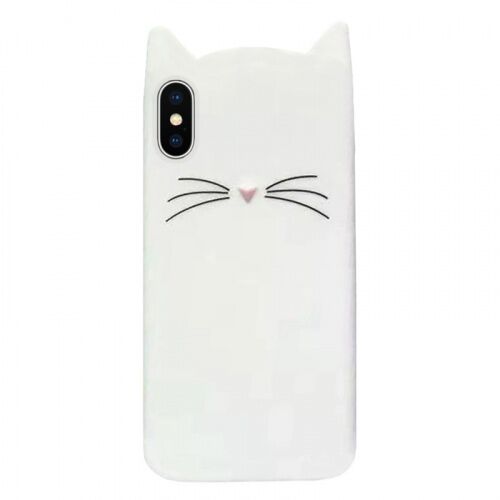Чехол накладка xCase на iPhone XS Max Silicone Cat белый - UkrApple