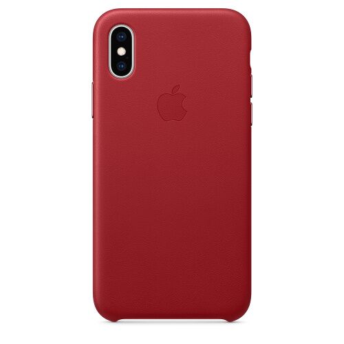 Чехол накладка на iPhone XS Max Leather Case red - UkrApple