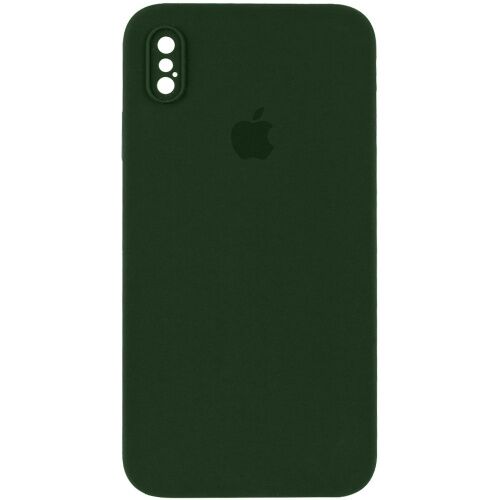 Чехол xCase для iPhone XS Max Silicone Case Full Camera Square corners Olive - UkrApple