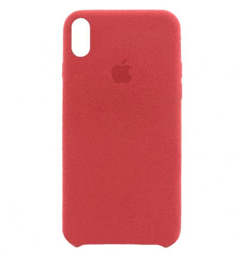 Чехол  накладка для iPhone XS Max Alcantara red - UkrApple