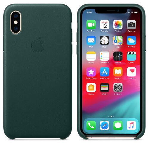 Чехол OEM Leather Case for Apple iPhone XS Max Forest green: фото 2 - UkrApple
