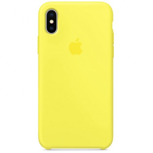 Чехол накладка xCase для iPhone XS Max Silicone Case лимонный - UkrApple