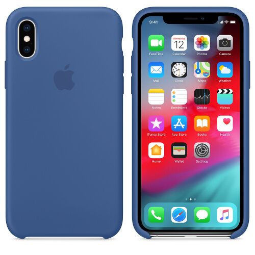 Чехол Silicone Case OEM for Apple iPhone XS Max Delft Blue - UkrApple