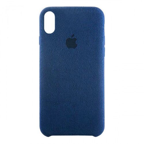 Чехол  накладка для iPhone XS Max Alcantara blue - UkrApple