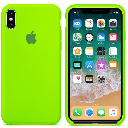 Чехол накладка xCase для iPhone XS Max Silicone Case lime green: фото 2 - UkrApple