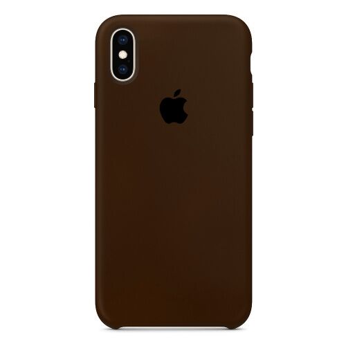 Чехол накладка xCase для iPhone XS Max Silicone Case коричневый - UkrApple