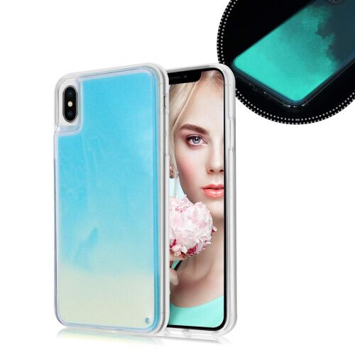 Чехол накладка xCase для iPhone XS Max Neon Case sky blue - UkrApple