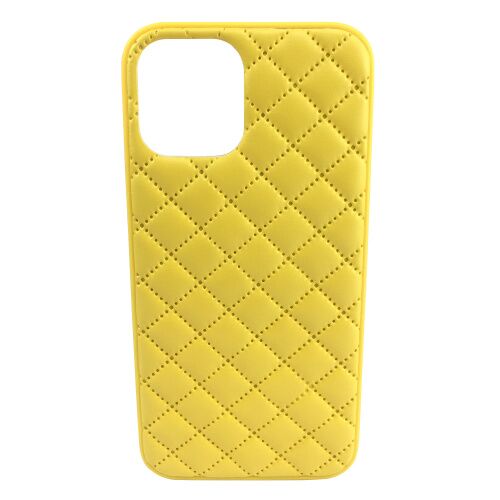 Чехол накладка xCase для iPhone XS Max Quilted Leather case Yellow - UkrApple