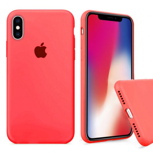Чехол накладка xCase для iPhone XS Max Silicone Case Full ярко-розовый - UkrApple