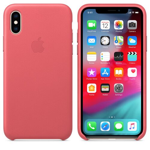 Чехол OEM Leather Case for Apple iPhone XS Max Peony pink: фото 2 - UkrApple