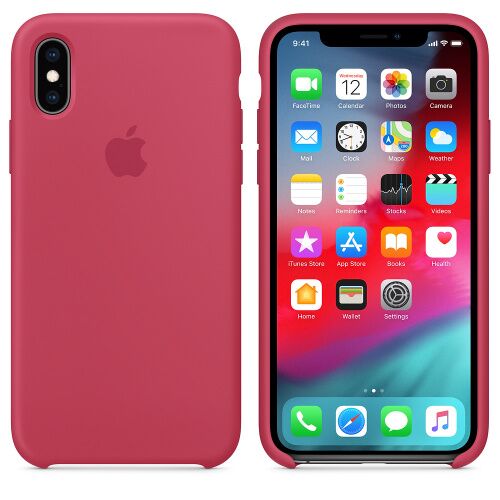 Чехол накладка xCase для iPhone XS Max Silicone Case светло-малиновый (red raspberry): фото 2 - UkrApple