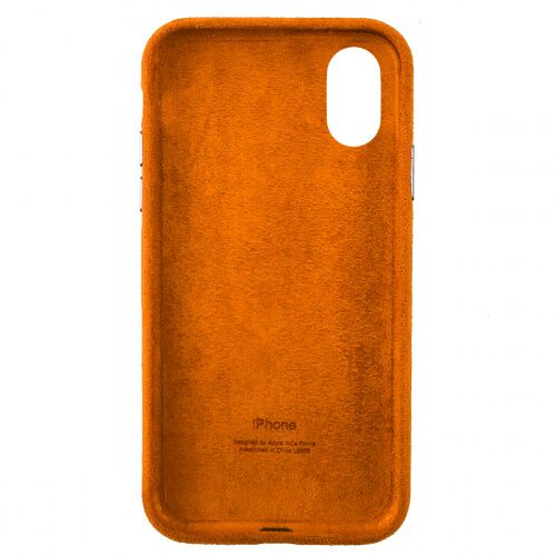 Чехол накладка для iPhone XS Max Alcantara Full orange: фото 2 - UkrApple