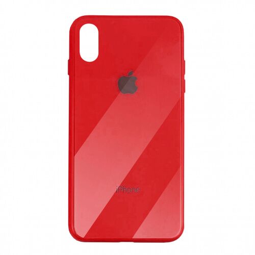 Чехол накладка xCase на iPhone XS Max Glass Case Logo red - UkrApple
