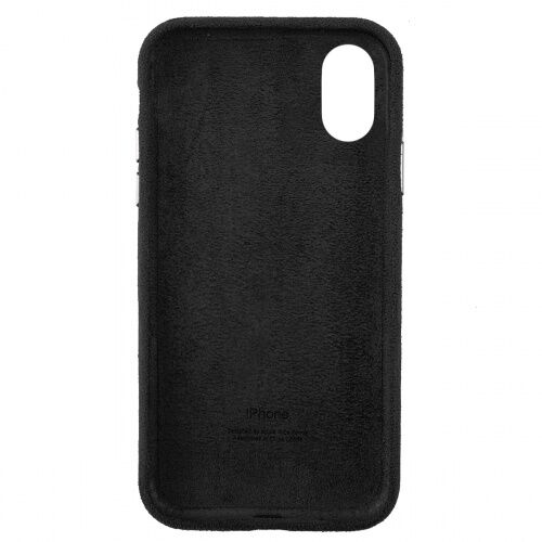Чехол накладка для iPhone XS Max Alcantara Full black: фото 2 - UkrApple