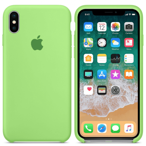 Чехол накладка xCase для iPhone XS Max Silicone Case ярко-зеленый: фото 2 - UkrApple