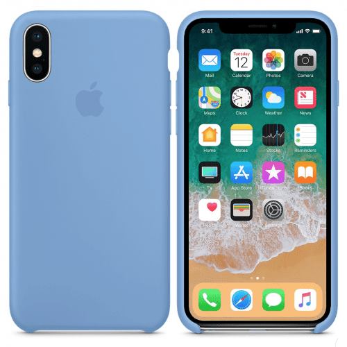Чехол накладка xCase для iPhone XS Max Silicone Case светло-синий: фото 2 - UkrApple