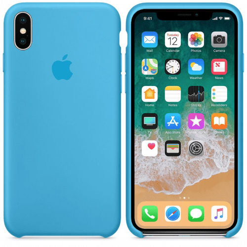 Чехол накладка xCase для iPhone XS Max Silicone Case голубой: фото 2 - UkrApple