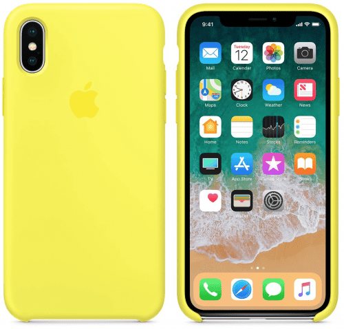 Чехол накладка xCase для iPhone XS Max Silicone Case лимонный: фото 2 - UkrApple