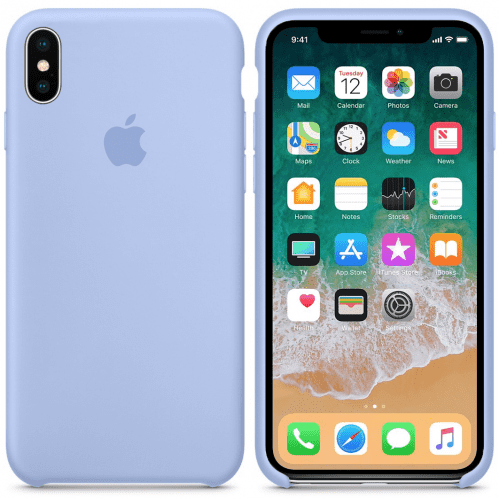 Чехол накладка xCase для iPhone XS Max Silicone Case светло-голубой: фото 2 - UkrApple