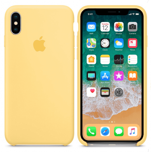 Чехол накладка xCase для iPhone XS Max Silicone Case желтый: фото 2 - UkrApple