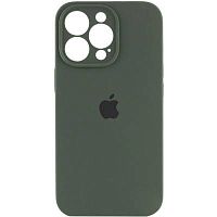 Чохол iPhone 13 Pro Silicone Case Full Camera army green