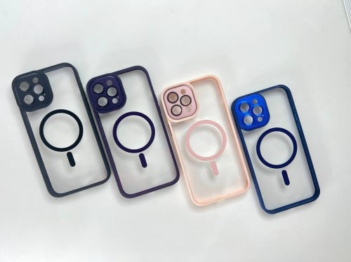 Чохол iPhone 15 Pro Max Crystal Case with MagSafe dark blue : фото 8 - UkrApple
