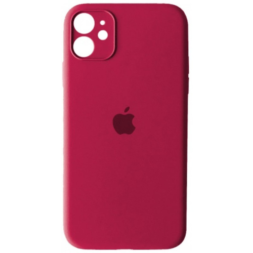 Чохол накладка xCase для iPhone 12 Mini Silicone Case Full Camera Rose red - UkrApple