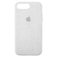 Чехол накладка для iPhone 7 Plus/8 Plus Alcantara Full white