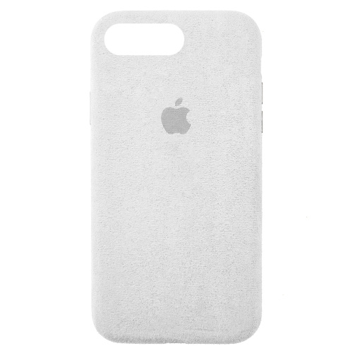 Чехол накладка для iPhone 7 Plus/8 Plus Alcantara Full white - UkrApple