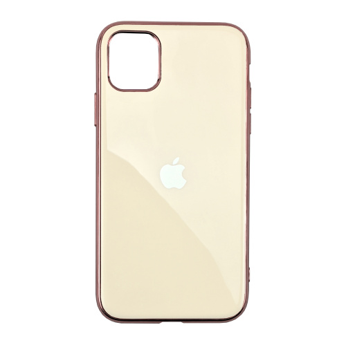 Чохол накладка xCase на iPhone 11 Pro Glass Silicone Case Logo rose gold - UkrApple