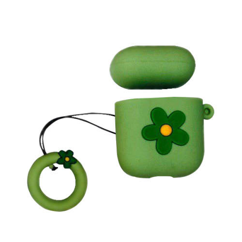 Чехол для AirPods/AirPods 2 silicone case Flower green - UkrApple