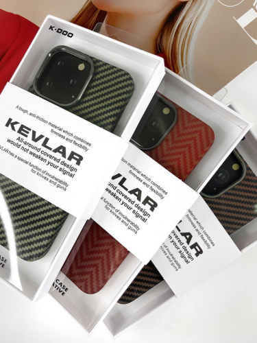 Чохол для iPhone 13 Pro K-DOO Kevlar case Red: фото 7 - UkrApple