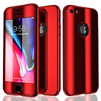 Чехол накладка xCase на iPhone Х 360° Mirror Case красный