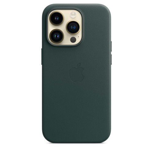 Чохол iPhone 14 Pro Leather Case with MagSafe A forest green: фото 2 - UkrApple