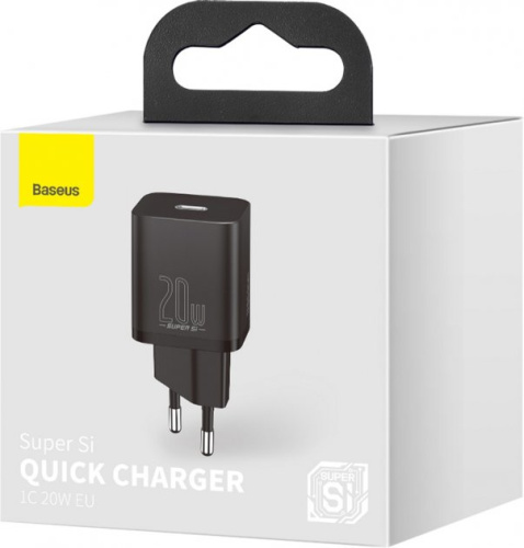 Мережева зарядка Baseus Super Si Quick Charger 20w black: фото 2 - UkrApple