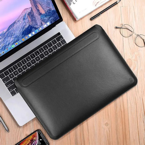 Папка конверт для MacBook 16,2'' Wiwu Skin Pro2 Leather black : фото 5 - UkrApple