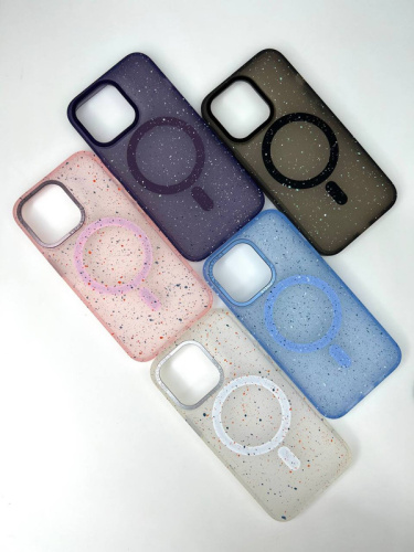 Чохол iPhone 15 Pro Splattered with MagSafe  purple : фото 3 - UkrApple