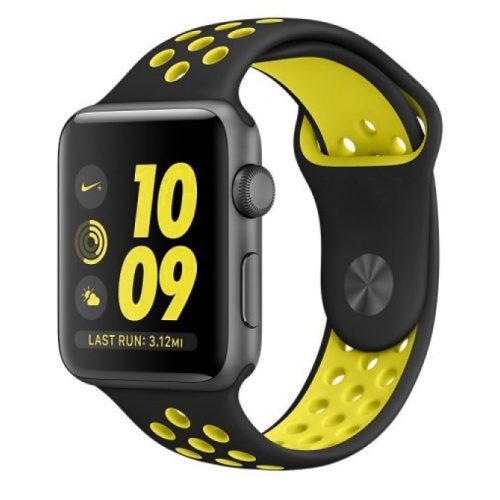 Ремінець xCase для Apple Watch 42/44/45/49 mm Sport Nike Black Yellow - UkrApple