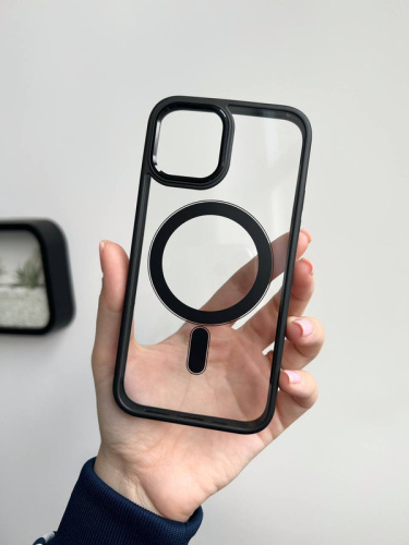 Чохол iPhone 14 Pro Crystal Case with MagSafe black - UkrApple
