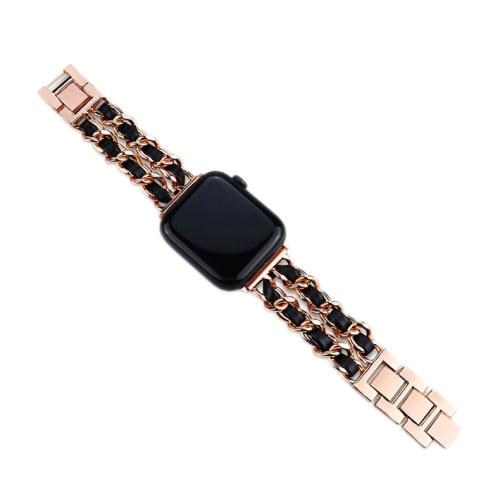 Ремінець xCase для Apple watch 42/44/45/49 mm Chanell rose black - UkrApple