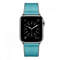 Ремінець xCase для Apple watch 42/44/45/49 mm Leather rivet clasp Blue
