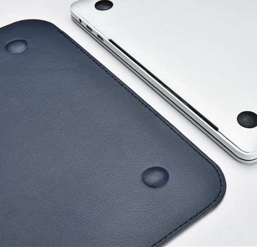Папка конверт для MacBook 16,2'' Wiwu Skin Pro2  Leather blue: фото 3 - UkrApple