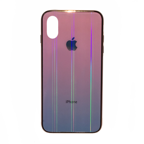Чехол накладка xCase на iPhone X/XS Glass Shine Case Logo pink - UkrApple