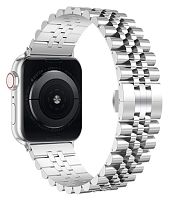Ремінець для Apple Watch 42/44/45/49 mm Metall New 5-bead silver