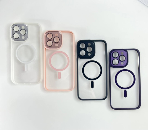 Чохол iPhone 15 Crystal Case Full Camera with MagSafe purple : фото 2 - UkrApple